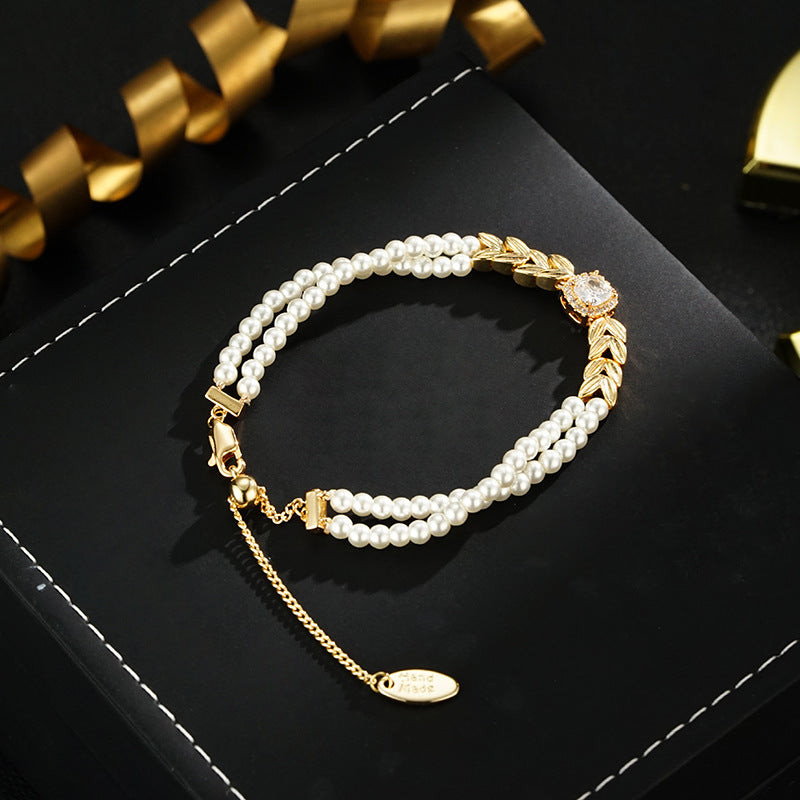 Wholesale simple small fragrant wind bead bead wheat bracelet