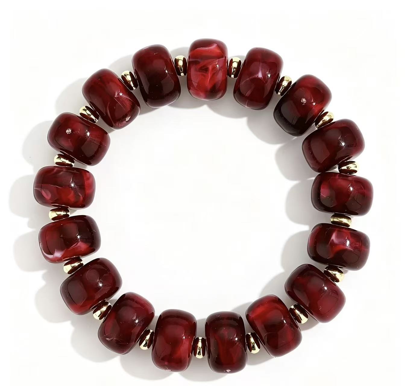 Wholesale Bohemian Acrylic Beaded Bracelet Trendy Rainbow Jewelry Accessory For Women Gift