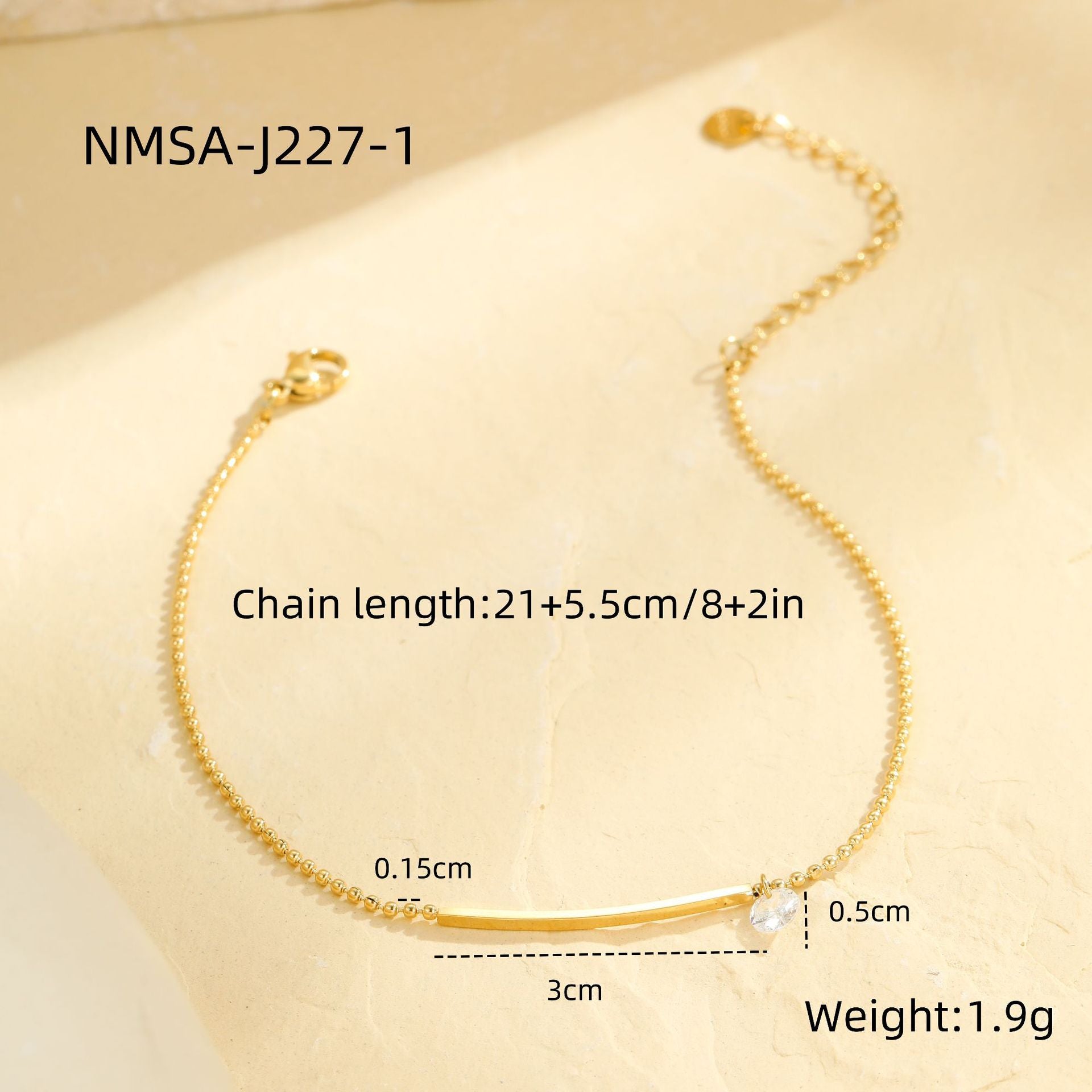 Wholesale Stainless steel beach metal multi-layer stacked anklet suit