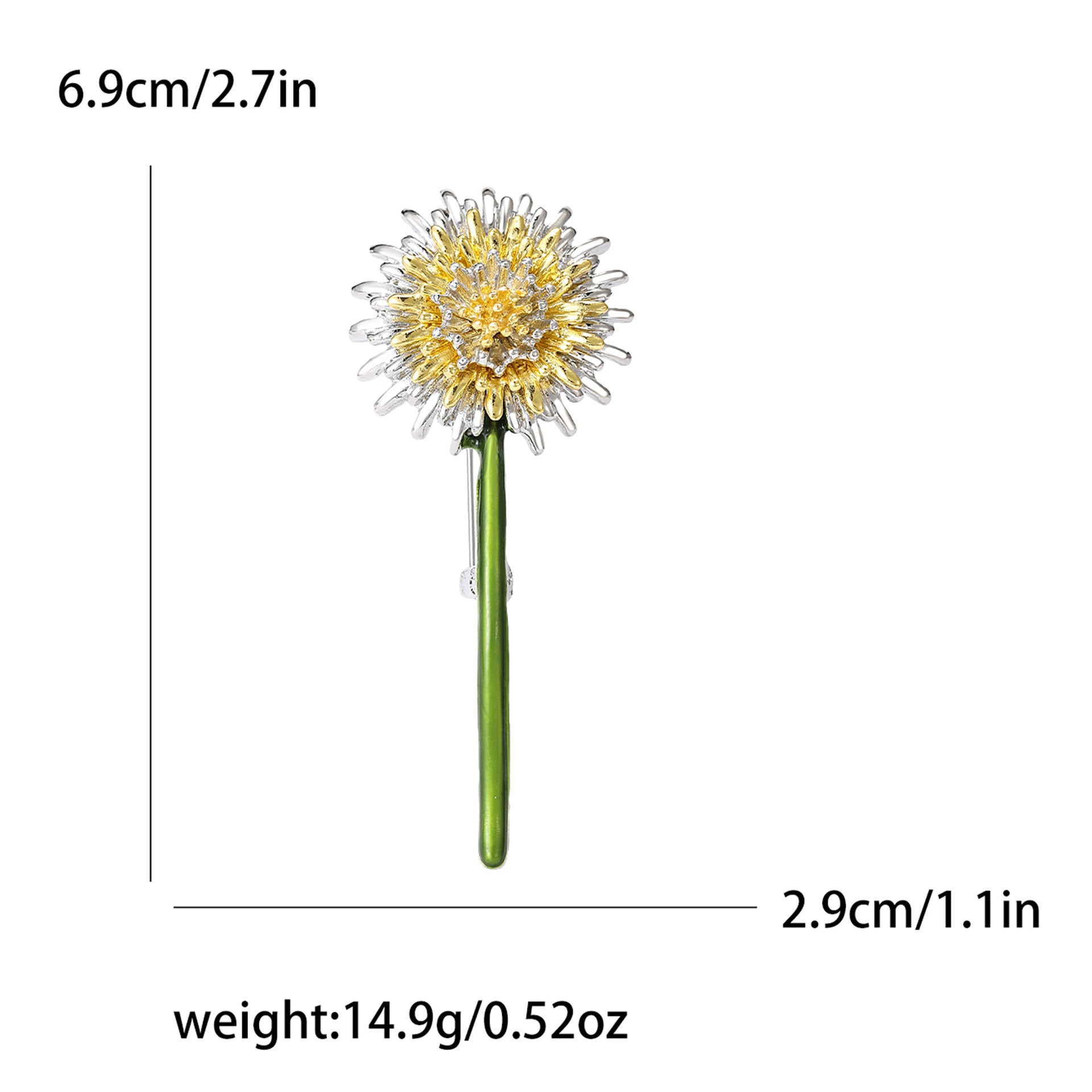 Wholesale Dandelion Brooch For Women Chic Alloy Flower Pin Casual Fashion Accessory Gift Idea For Boutique Resale