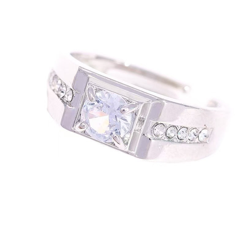 Wholesale  moissanite ring open wedding ring gold-plated ring