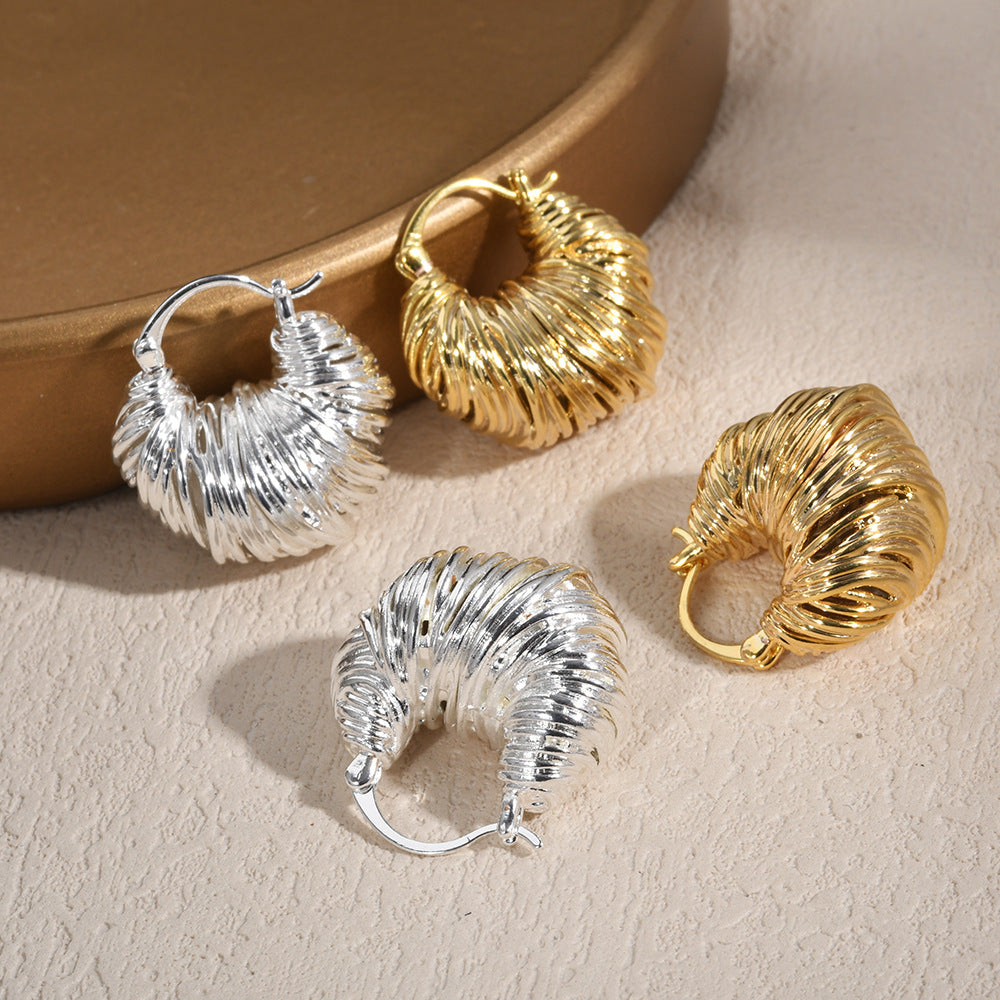 Wholesale  Light Luxury Wrap Line Thread Ear Buckle  Earrings