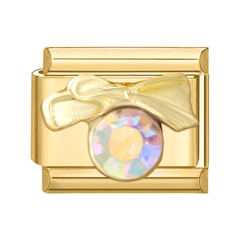 Wholesale Italian Charm Bracelet 9mm DIY Splicing Gold  Stainless Steel Composable Bracelet