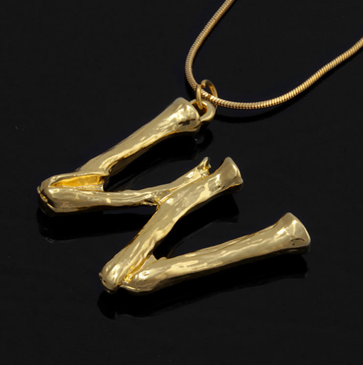 Wholesale Geometric Necklace Letter Short Clavicle Necklace Choker Necklace ACC-NE-Yiniao002