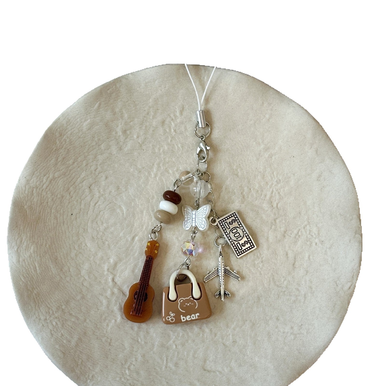 Wholesale Bag Violin Mobile Phone Pendant Keychains