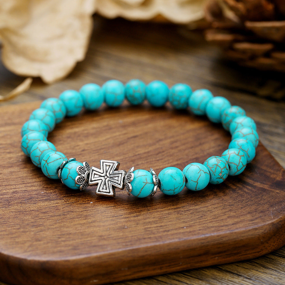 Wholesale Bohemian Turquoise Bracelet with Shell &  Sea Life Pendants - Handmade Jewelry Accessory for Resale