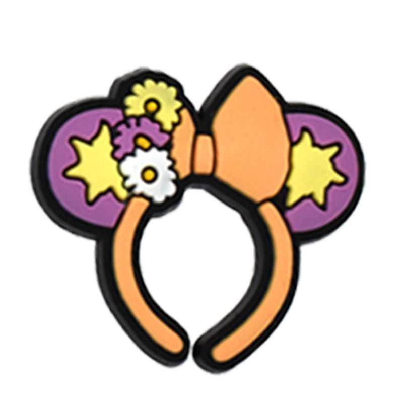 Wholesale Random 100pcs flower PVC Soft Rubber Shoe Buckle Decoration