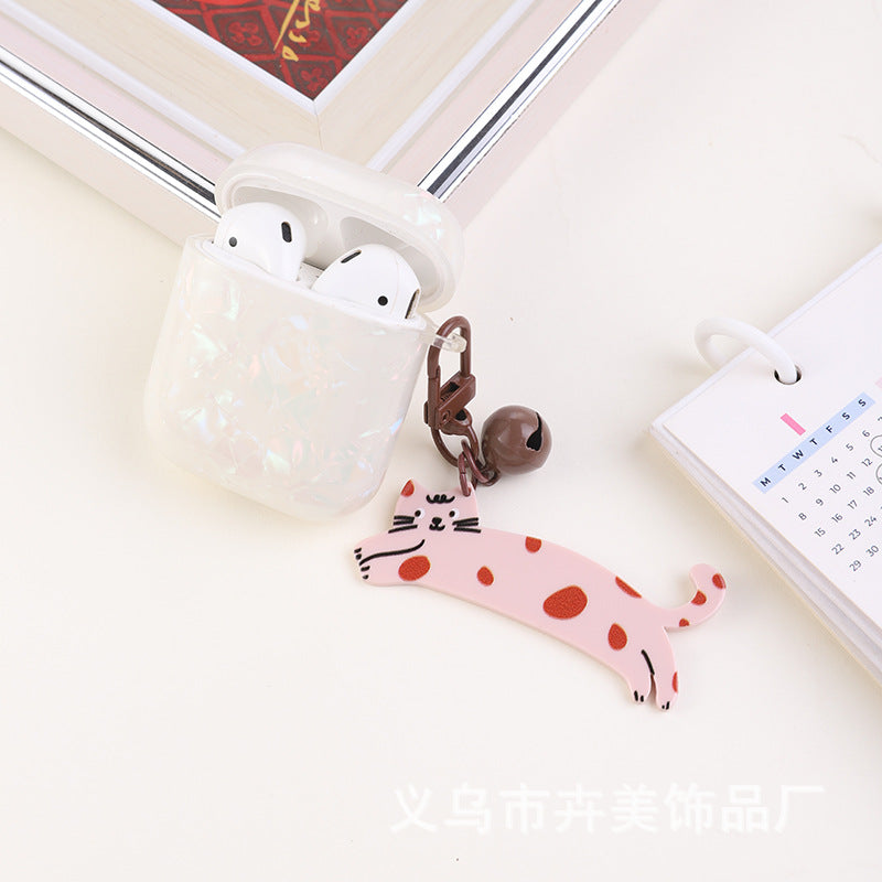 Wholesale Acrylic cat bell keychain