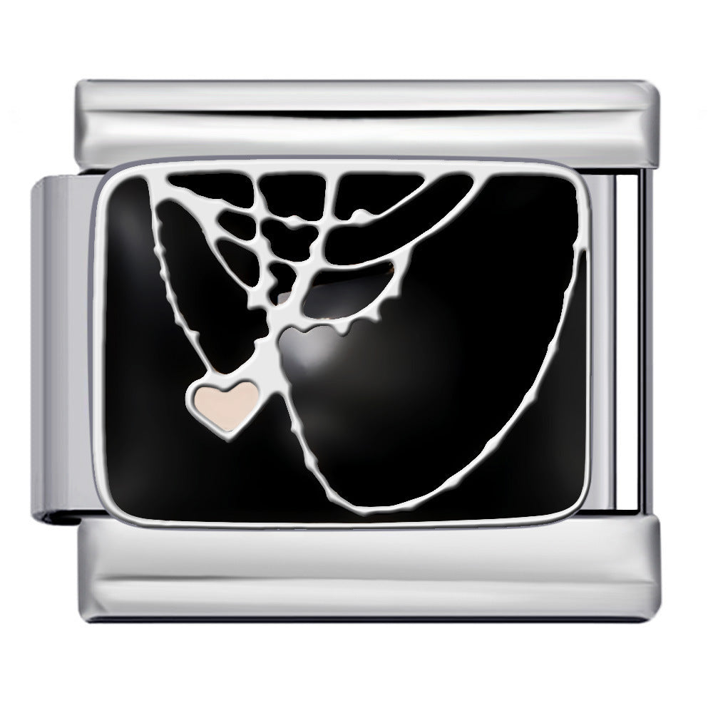 Wholesale 5pcs Italian Charm Bracelet 9mm DIY Splicing Cute Creative Stainless Steel Composable Bracelet