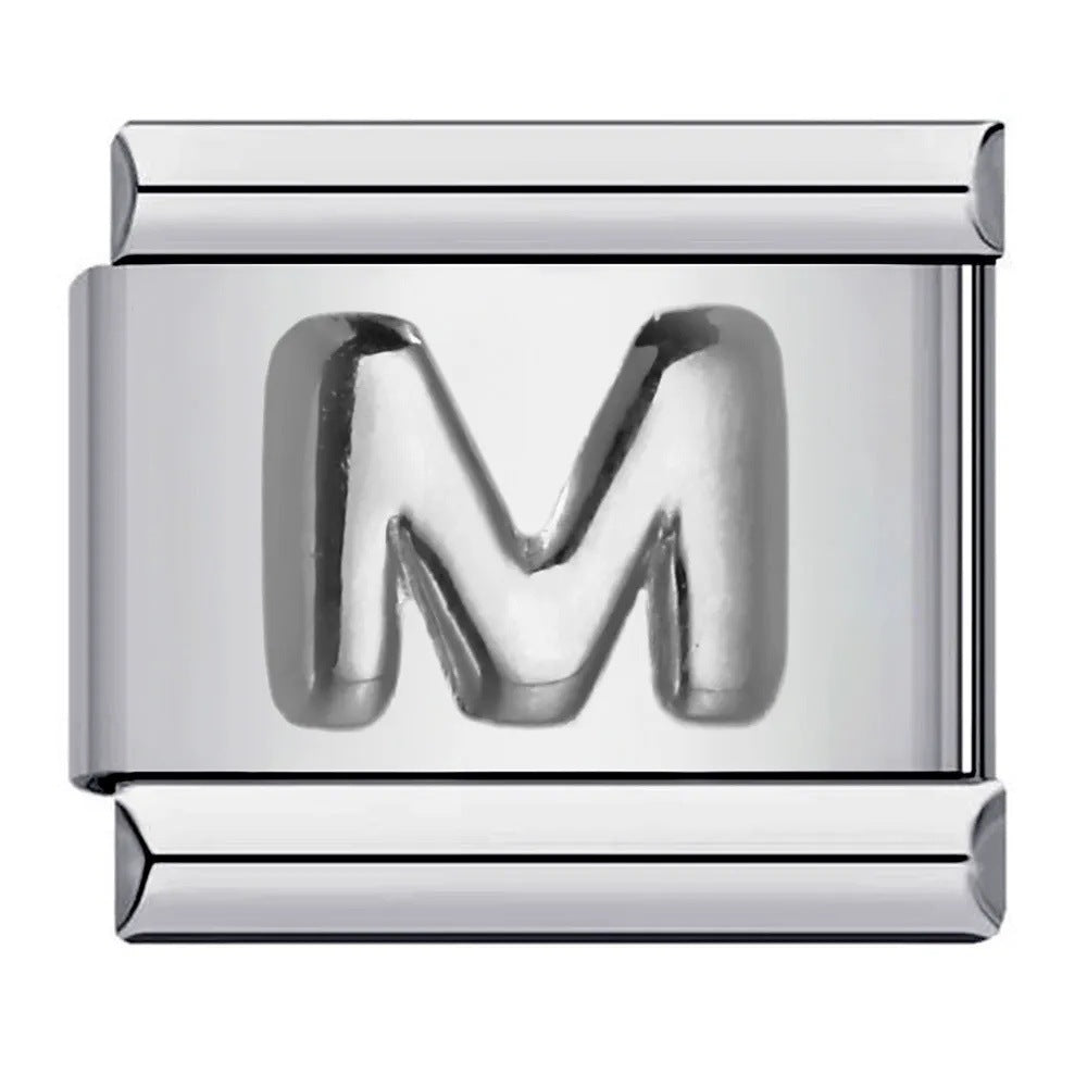 Wholesale Italian Charm Bracelet 9mm DIY punk Creative Stainless Steel Composable Bracelet