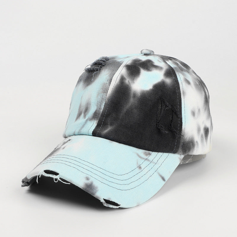 Wholesale tie-dyed color ink painting baseball cap