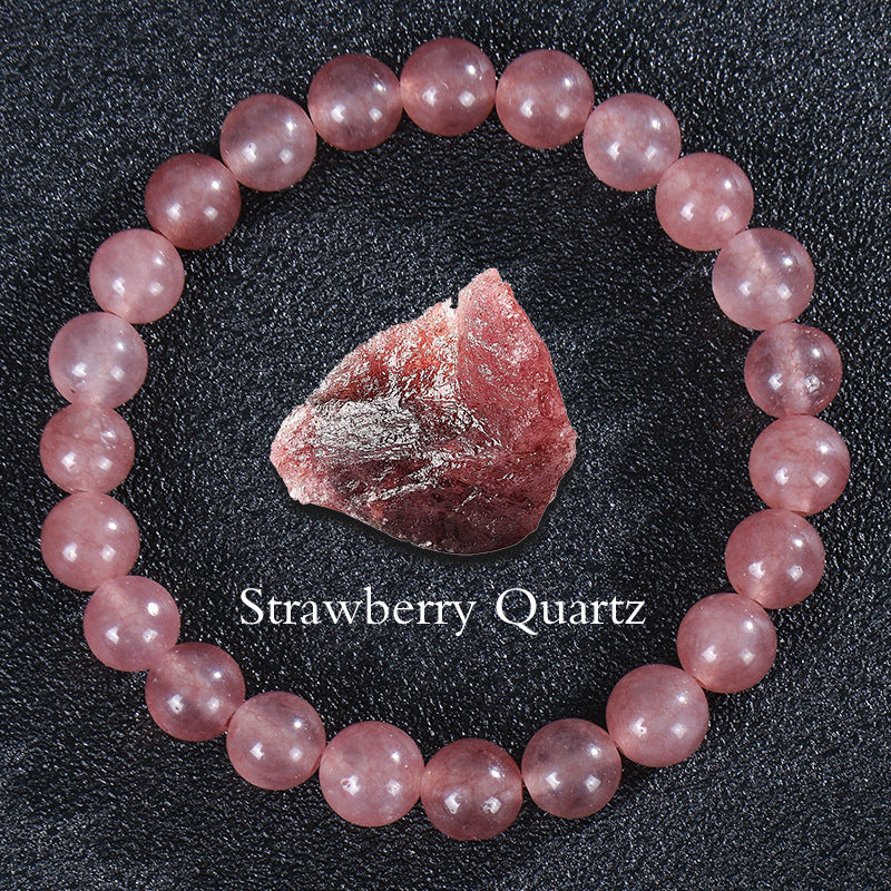 Wholesale Natural Stone Apatite Sunstone Elastic Bracelet Handmade Round Bead Jewelry Accessory Unisex Casual Gift Boutique Resale