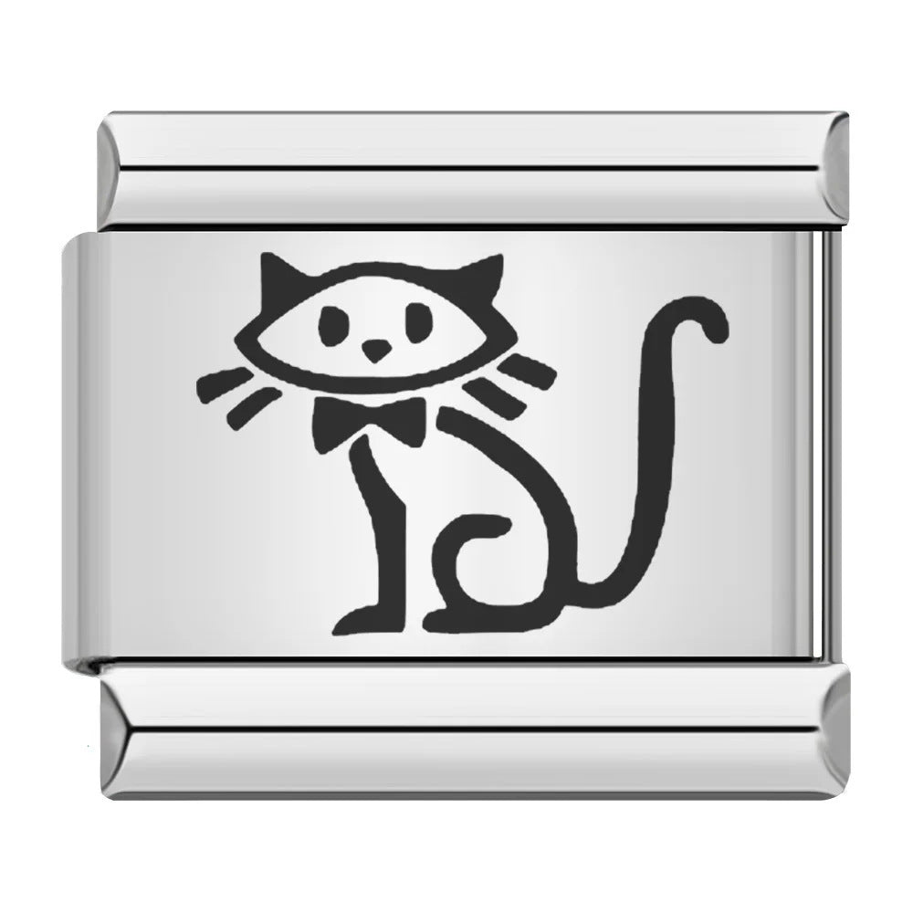 Wholesale 9mm Italian Charm Starter Bracelets DIY square Single Section Creative Stainless Steel Composable Bracelet