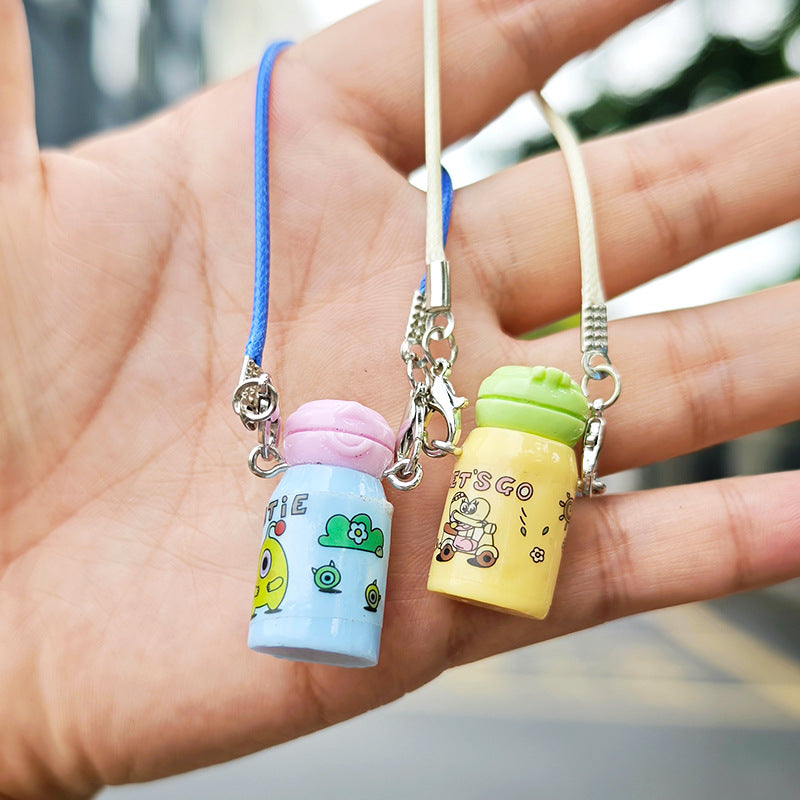 Wholesale Cute Mini Thermos Cup Keychain Pendant Doll Accessories