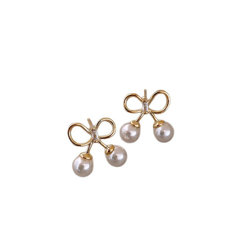 Wholesale Bow Pearl Earrings