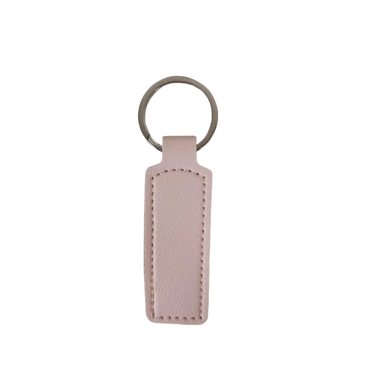 Wholesale Trendy Leather Keychain Car Key Accessory Minimalist Pendant Double Sided ing Everyday Gift