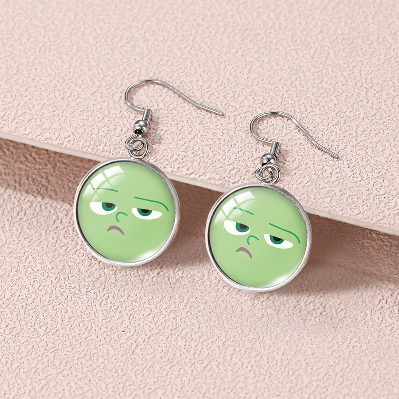 Wholesale Cartoon Cute Round Stainless Steel Earrings ACC-ES-XiangLian010