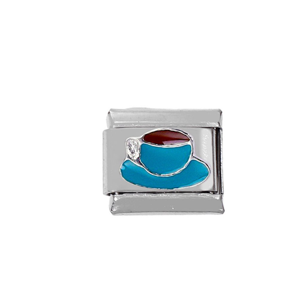 Wholesale Hamburger Coffee Stainless Steel DIY Charm Module For Bracelet Necklace Making Craft Supply