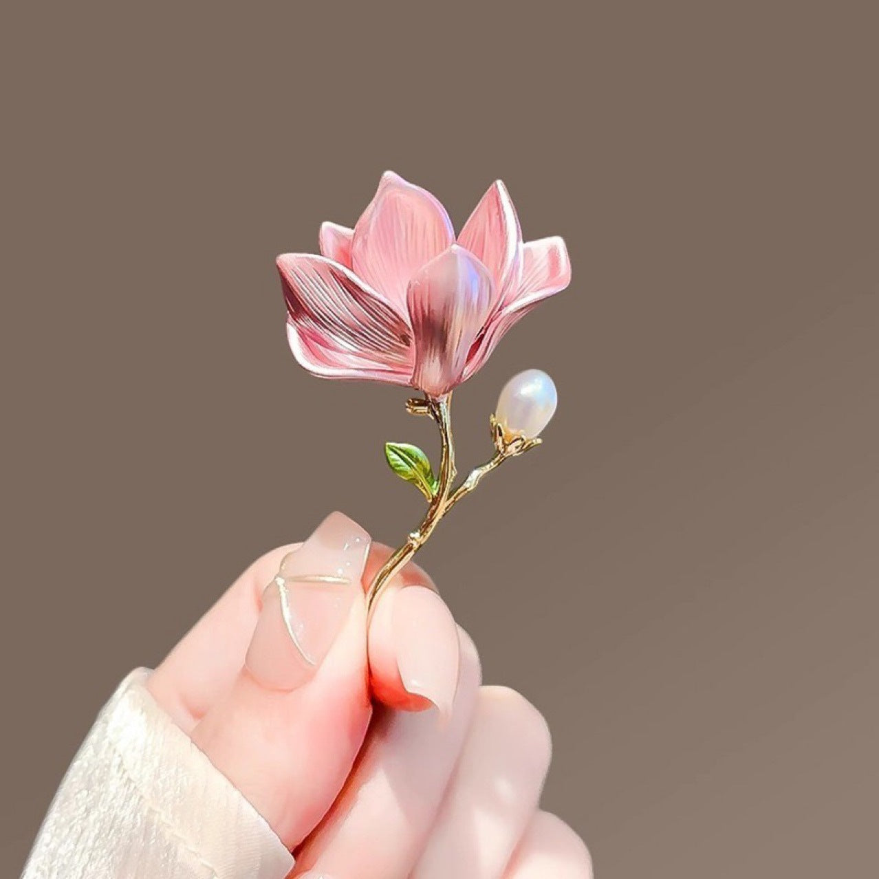 Wholesale Pink Magnolia Brooch