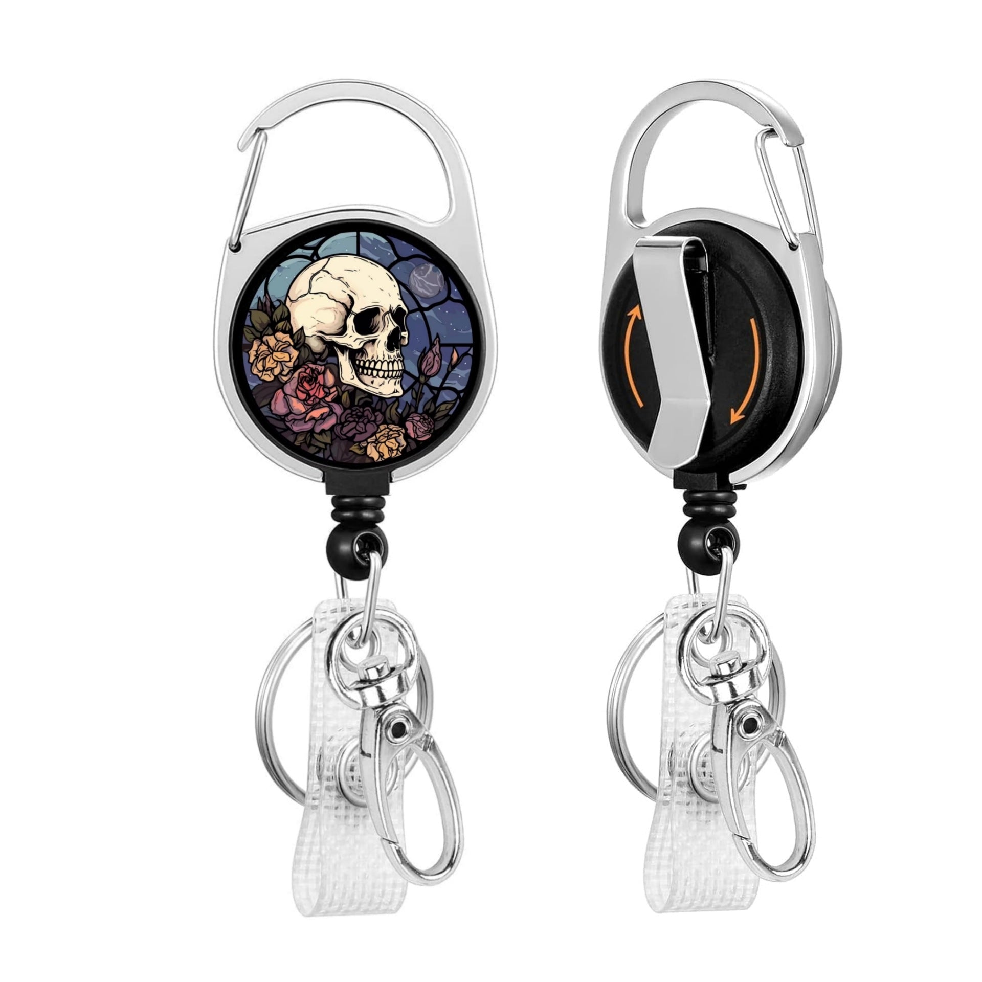 Wholesale Halloween Black Series Acrylic Retractable Clip Badge Keychain