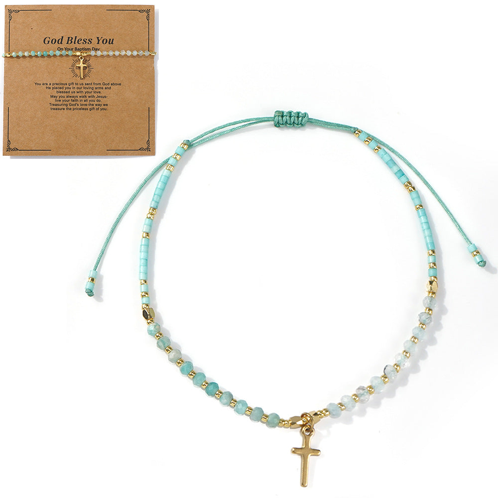 Bracelet en gros en titane en acier en acier bohème