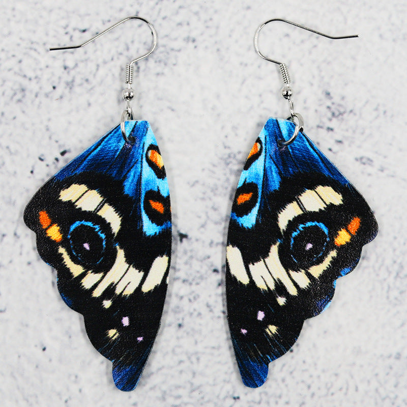 Wholesale Butterfly leather earrings