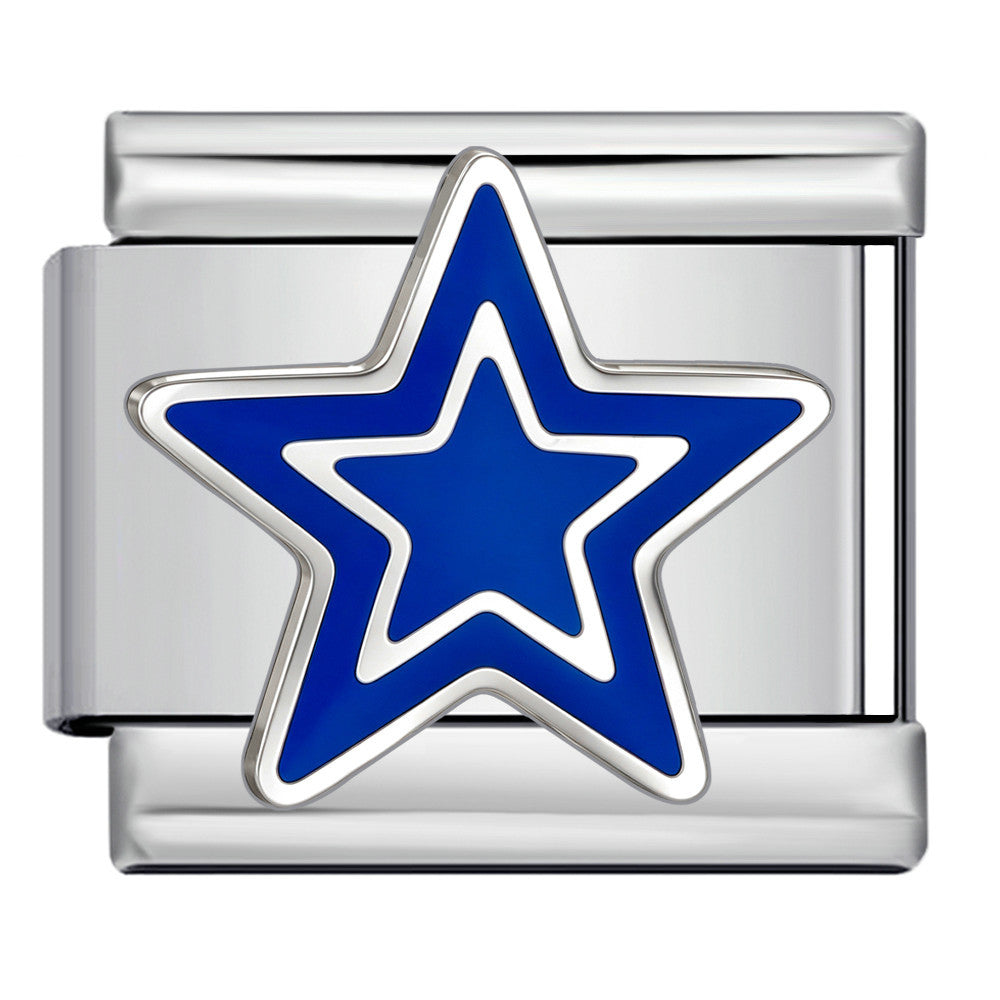 Wholesale Trendy Star Motif Sports Fan Italian Modular Bracelet Stainless Steel DIY Elastic Jewelry Accessory