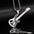 Wholesale Titanium Steel Hip Hop Music Guitar Pendant Necklace