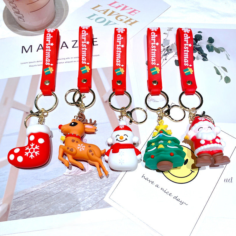 Wholesale Christmas Cartoon Cute Santa Claus Keychains ACC-KC-GongZ027