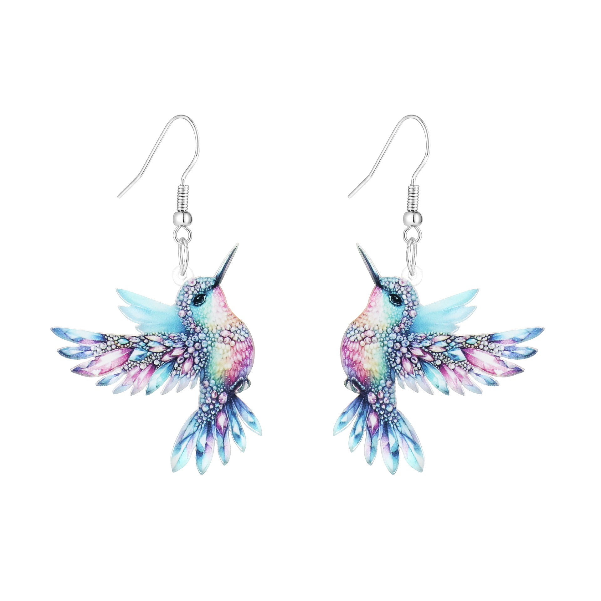 Wholesale Light luxury style colorful bird acrylic earrings