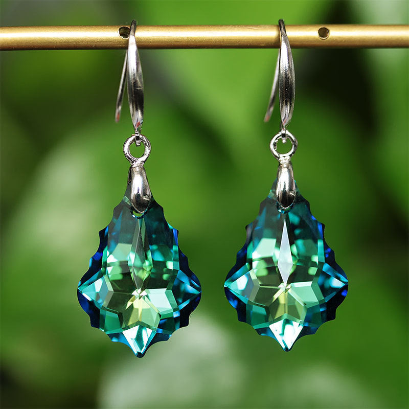 Wholesale  Crystal Tourmaline Maple Leaf Earrings