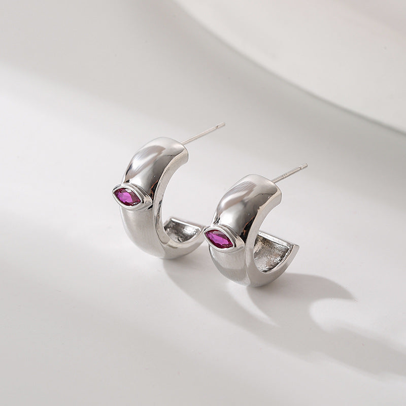 Wholesale Gold Shattered Silver Unique Large Circle Earrings