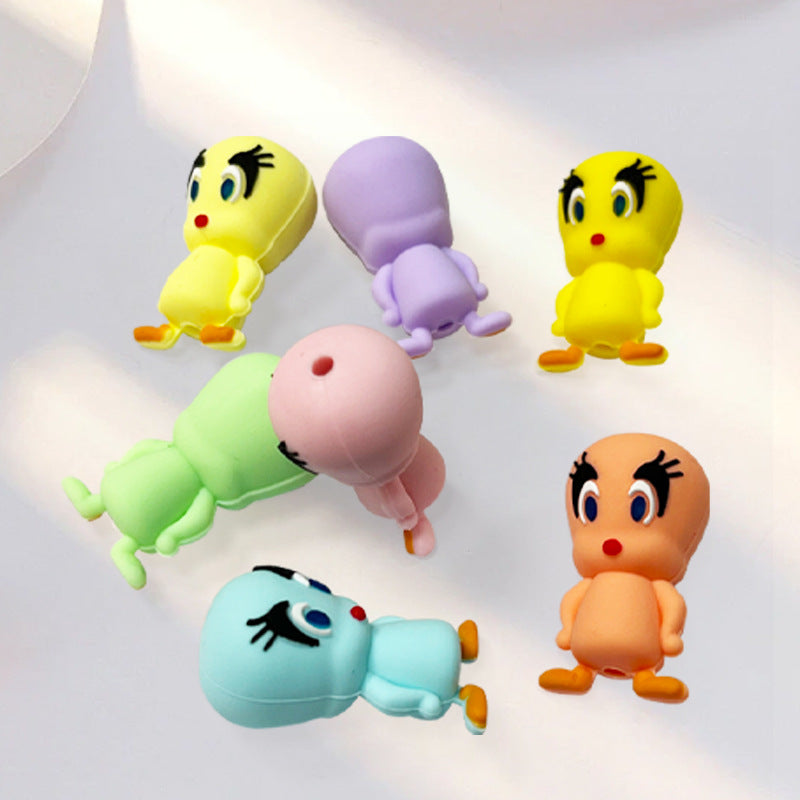 Wholesale 10pcs Little Yellow Duck Series Focal Beads DIY Bead Accessories