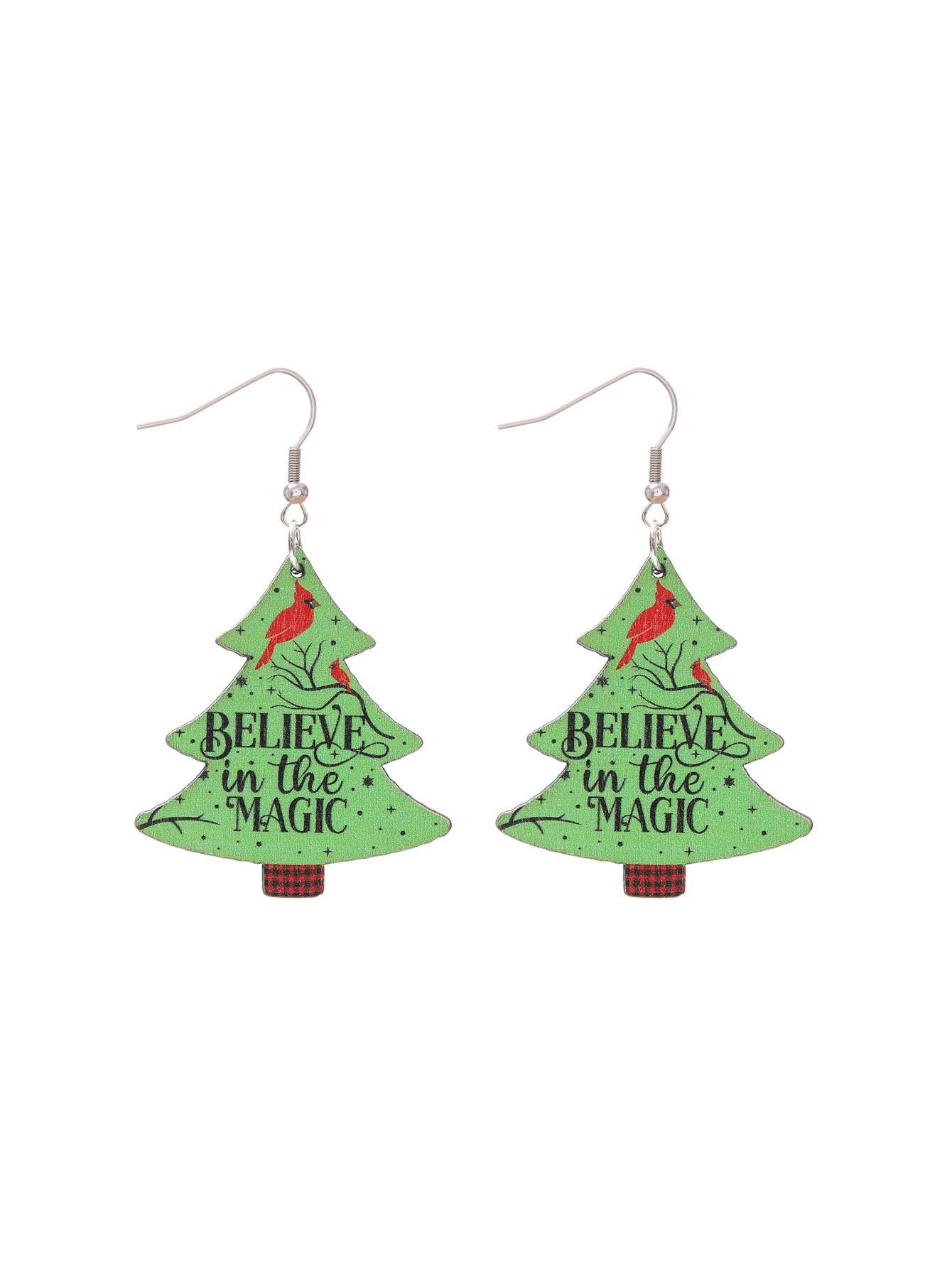 Wholesale Christmas Party Cute Snowman Christmas Tree Cartoon Wooden Earrings