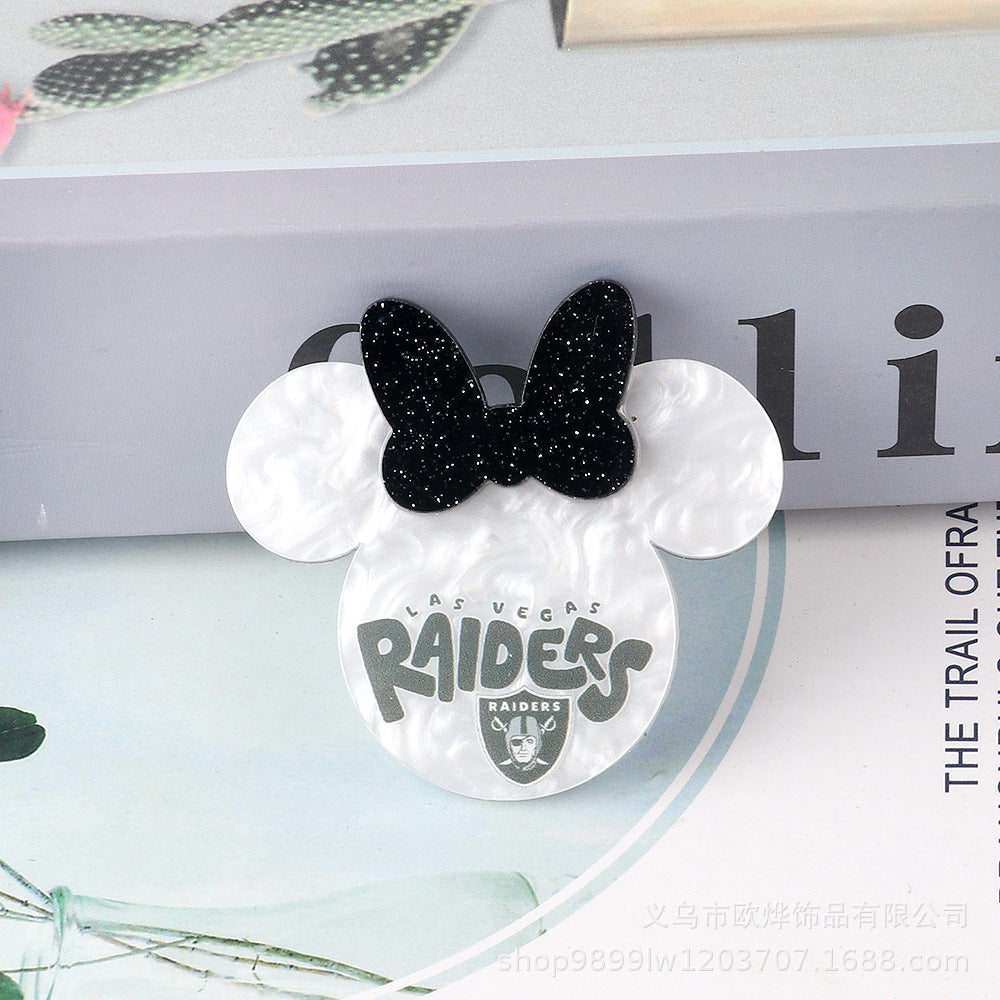 Wholesale 10PCS Acrylic DIY Loose Powder Cartoon Bowknot Brooch Patches
