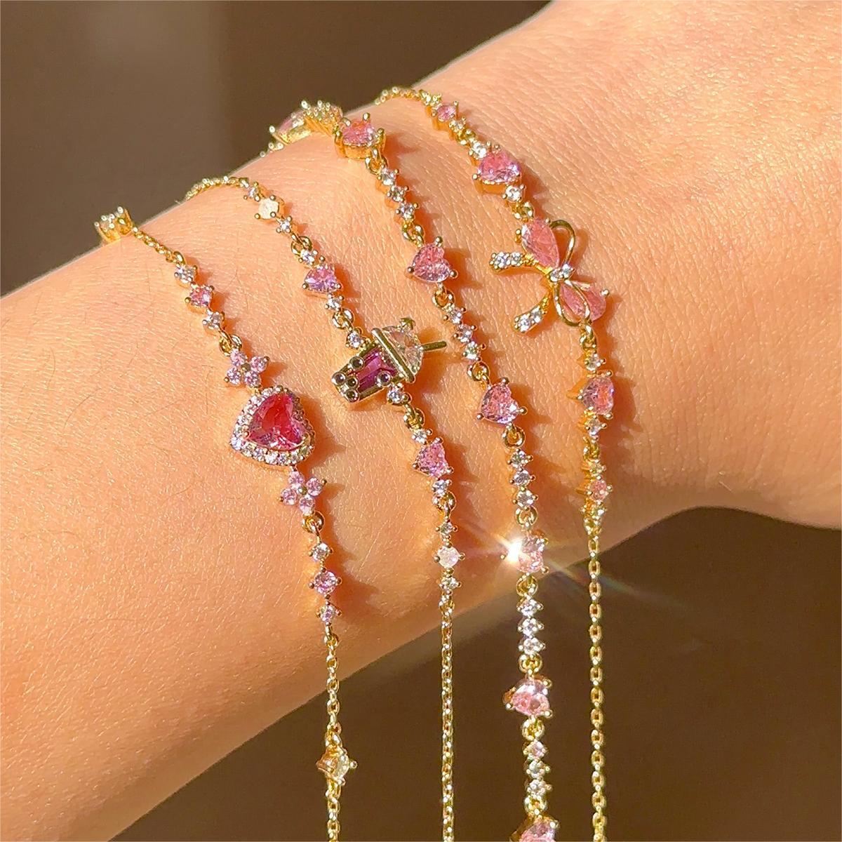 Wholesale  Cute  Bracelet Love Zircon Butterfly Festival Bracelet