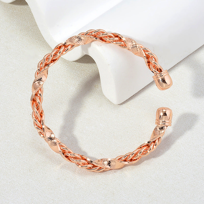 Wholesale Twist Frosted Open Bracelet ACC-BT-MoCai001