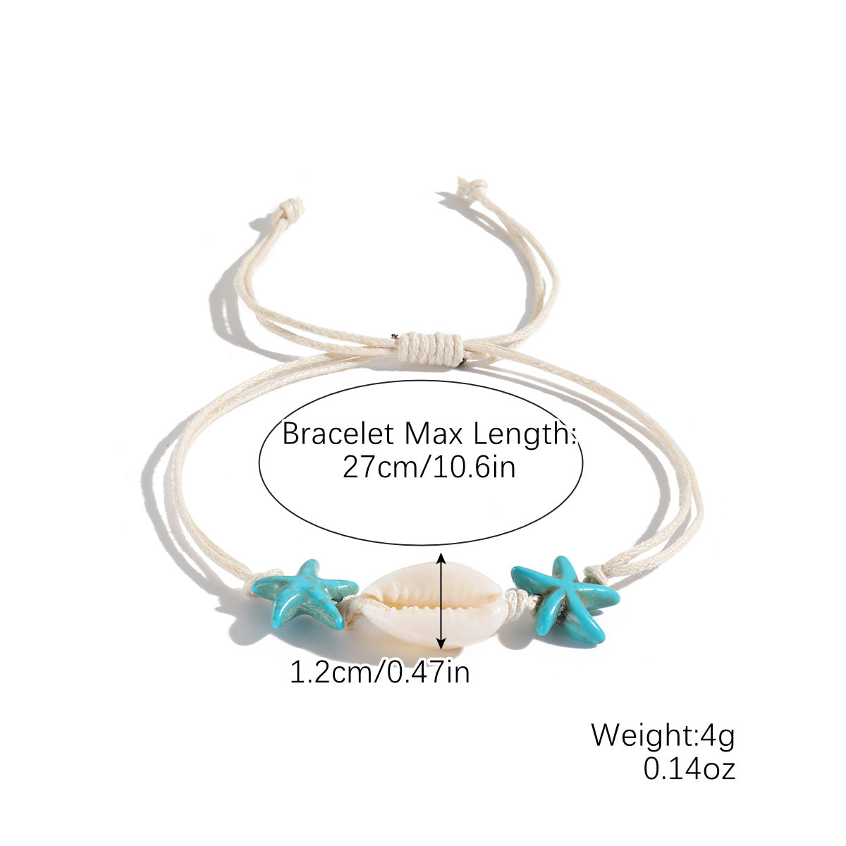 Wholesale  Summer Ocean Style Bracelet Shell Starfish Turtle Woven Bracelet