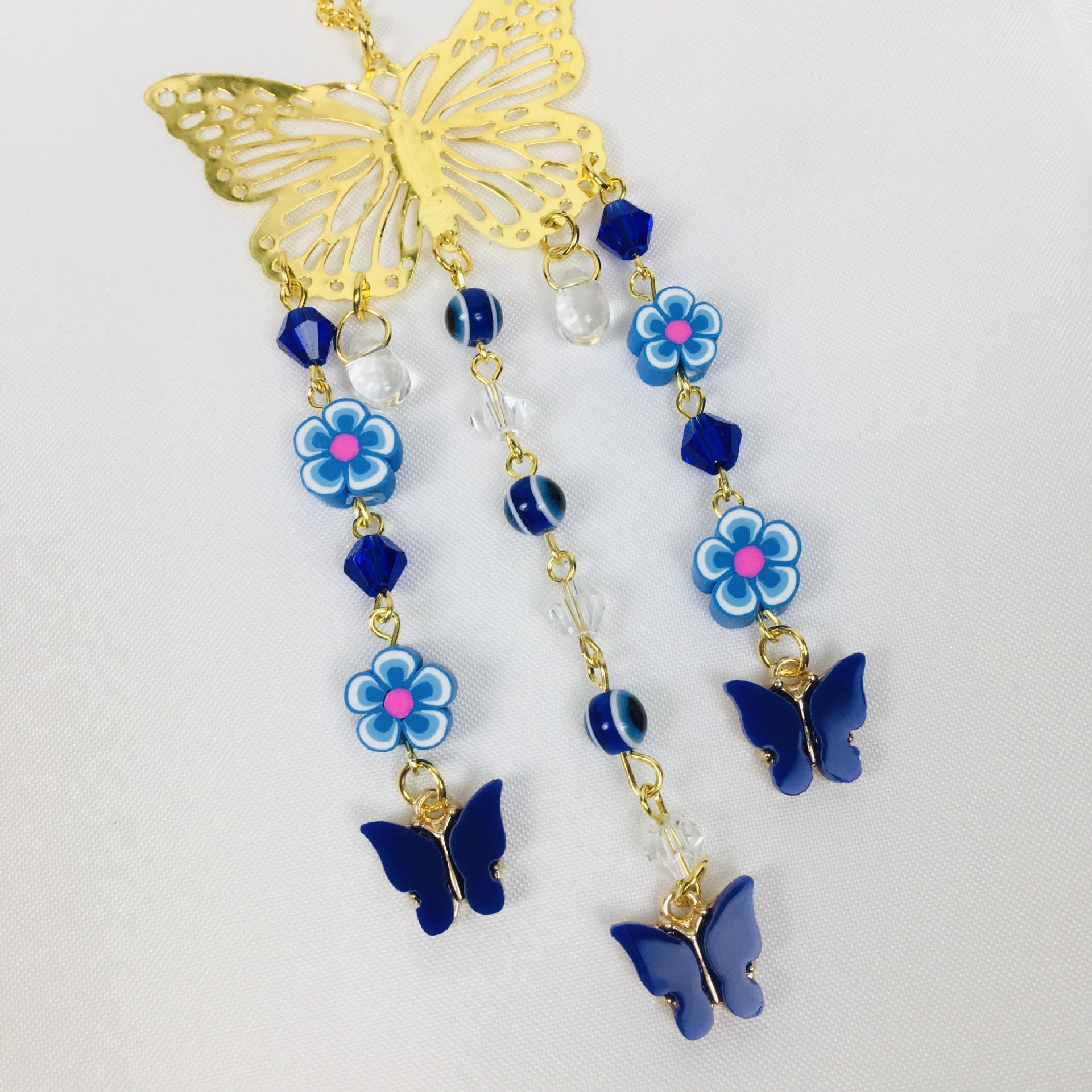 Wholesale Butterfly Flower Crystal Sun Catcher Wind Chime ACC-WS-RongGuan003