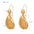 Wholesale Retro Light Luxury Water Drop Stainless Steel Earrings