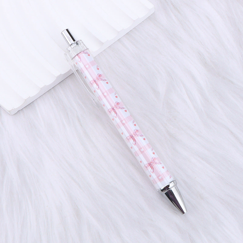 Wholesale Pink Bow Heart Roll Paper Ballpoint Pen