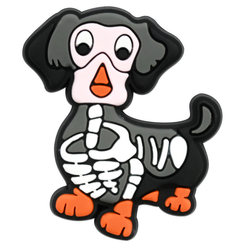 Wholesale Random 100pcs Halloween PVC Soft Rubber Shoe Buckle Decoration ACC-SC-RYY071