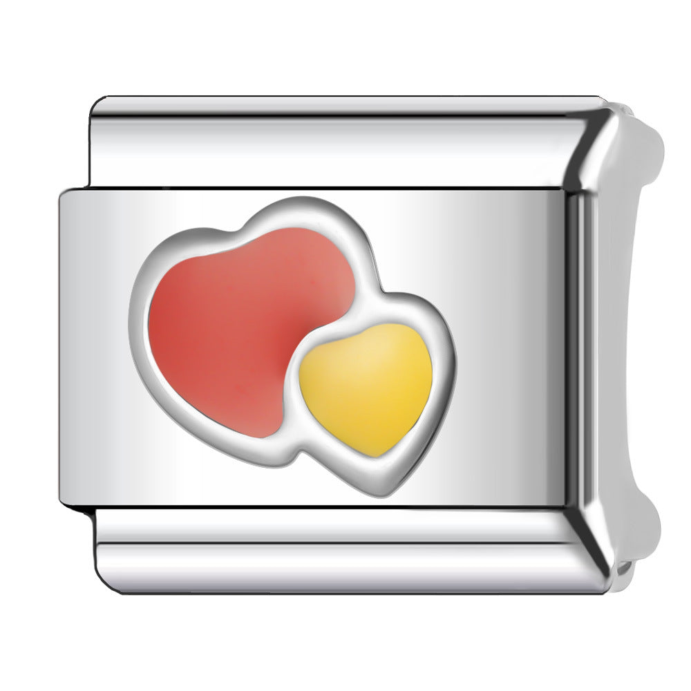 Wholesale Italian Charm Bracelet 9mm DIY Splicing Creative Pattern Stainless Steel Composable Bracelet