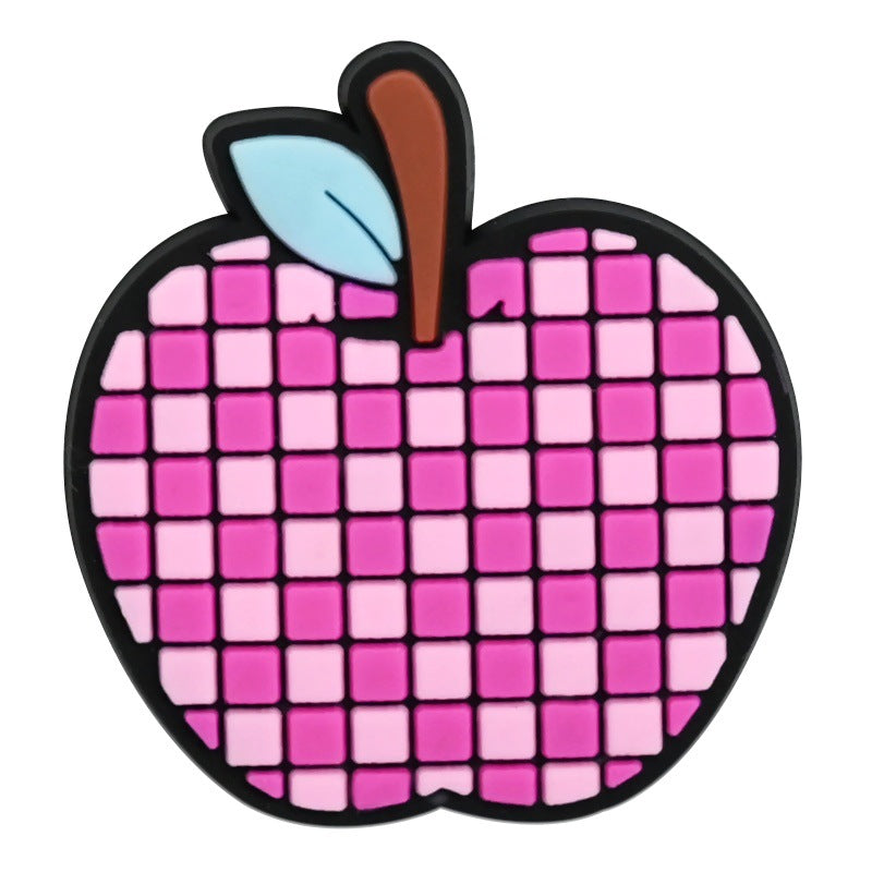 Wholesale Random 100pcs Creative learning series  PVC Soft Rubber Shoe Buckle Decoration