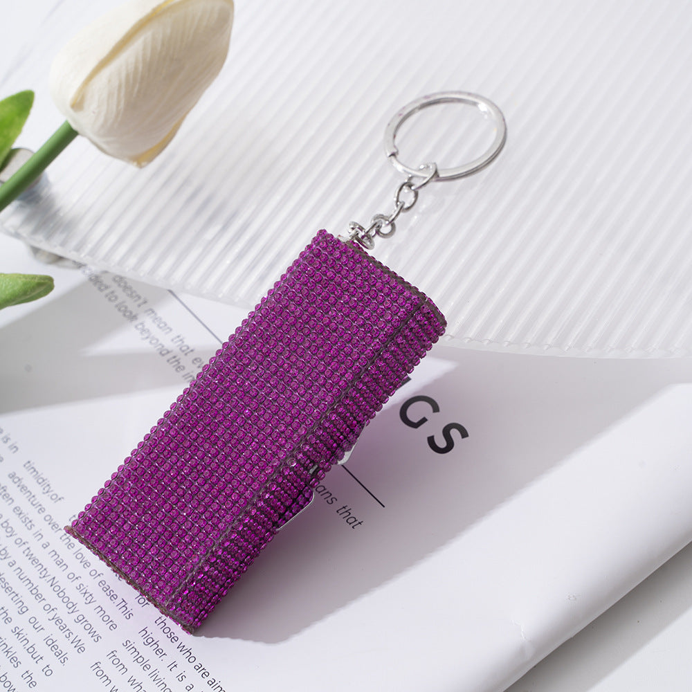 Wholesale Rhinestone Color Aluminum Alloy Pill Box Portable Keychain ACC-KC-ZhiYa028