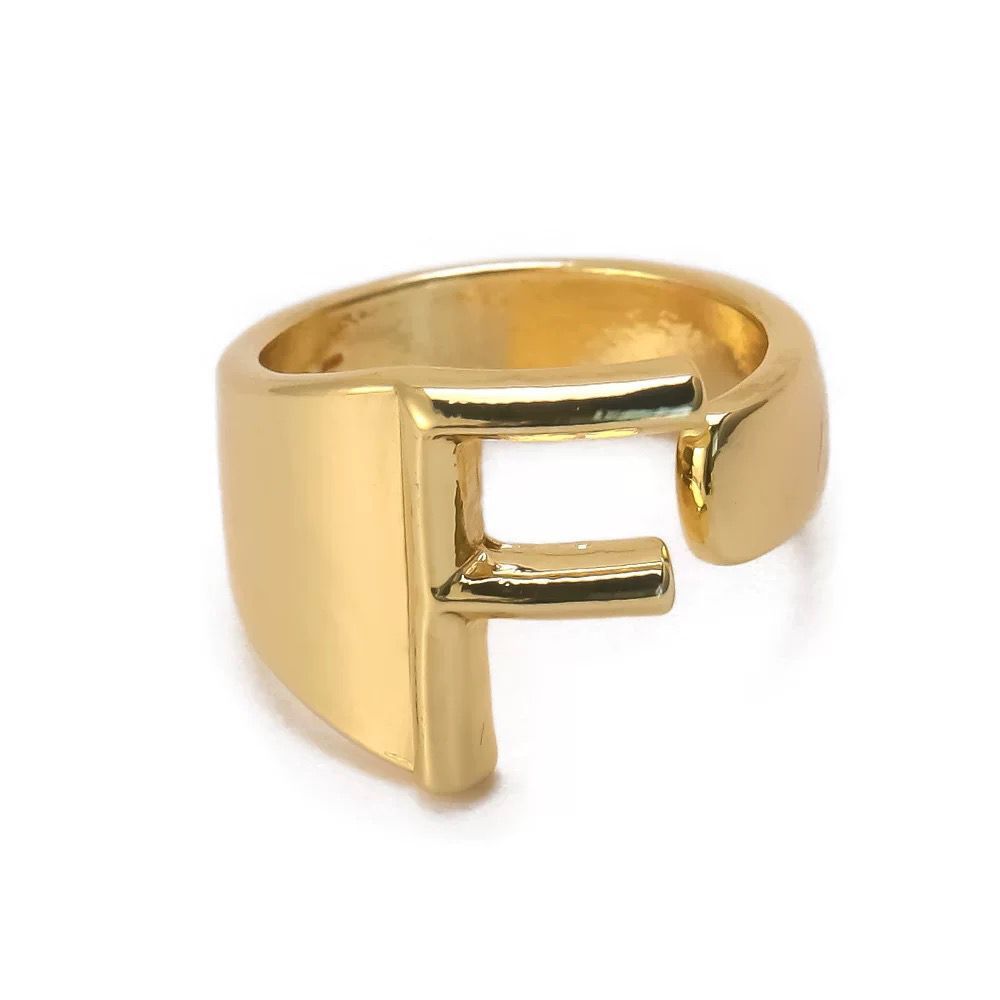 Wholesale English Letter Ring Open Adjustable Ring ACC-RS-TuCai001