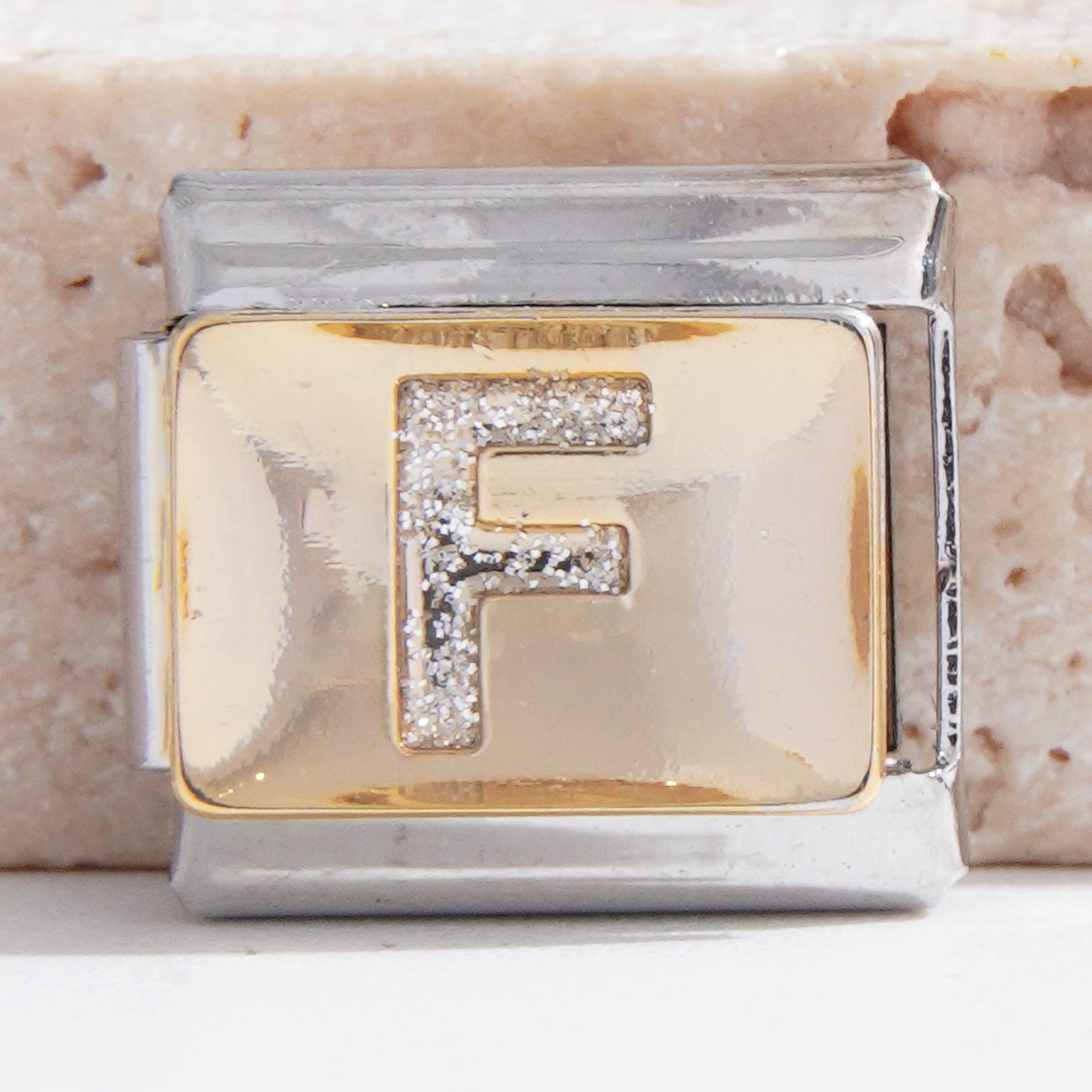 Wholesale Italian Charm Bracelet 9mm DIY rhinestone letter  Creative Stainless Steel Composable Bracelet