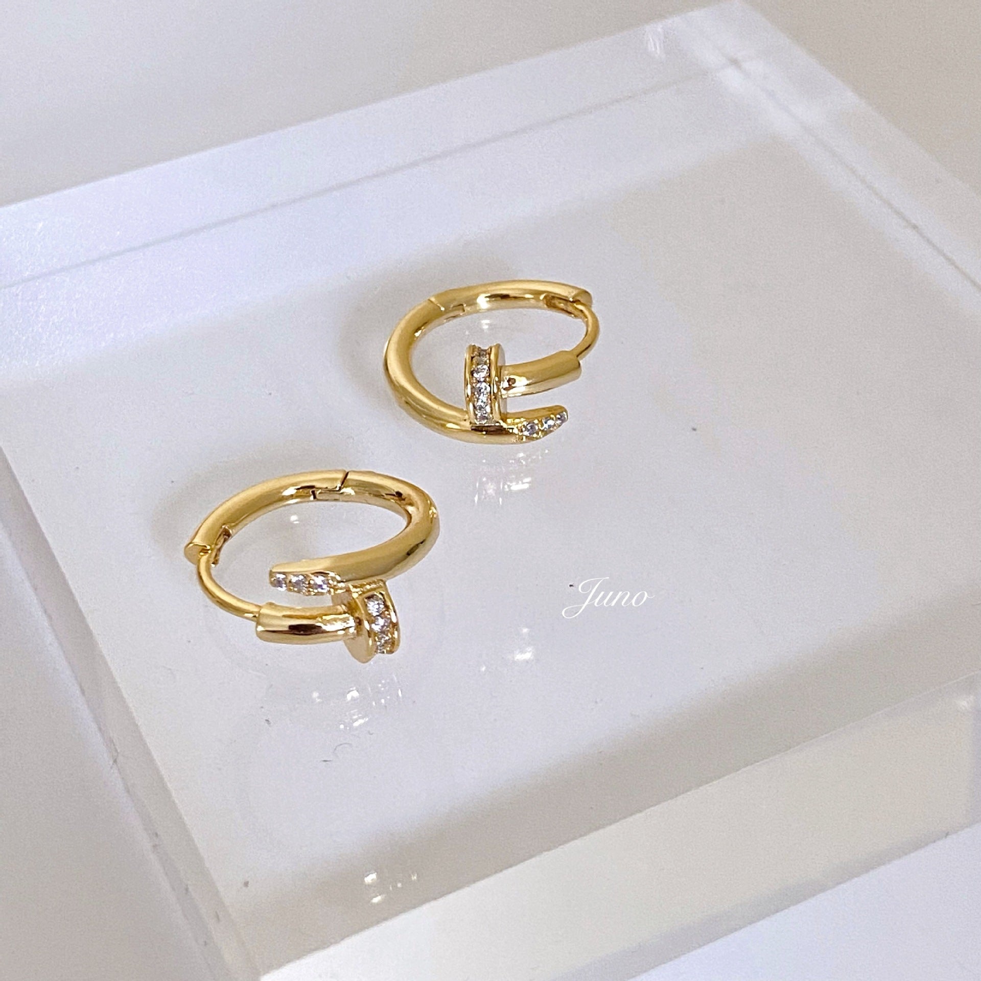 Wholesale  Diamond Nail Earrings Trendy Personalized Simple All-match  Earrings