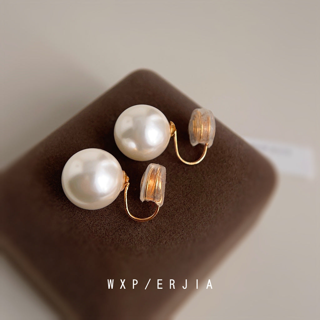 Wholesale Pearl Mosquito Incense Plate Ear Clip Plated with 18K Real Gold  Earrings