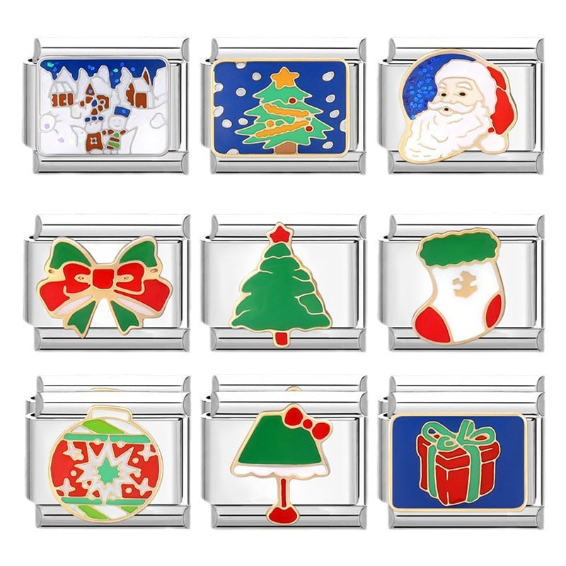 Wholesale Italian Module Creative Stylish Free DIY Cartoon Fashion Christmas Bracelet